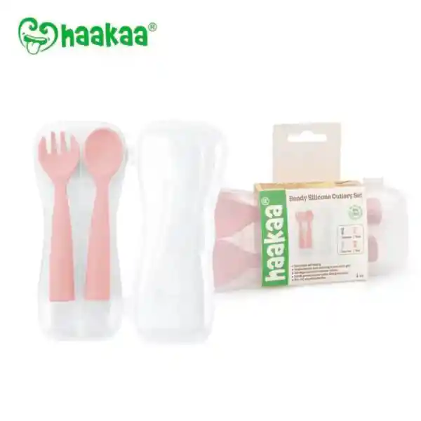 Haaka Set de Cubierto de Silicona Flexible Palo Rosa - UTE74-BH