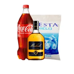 Combo Mistral 750 mL + Coca-Cola 1.5 L + Hielo 1 Kg