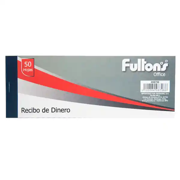 Fultons Formulario Recibo Dinero