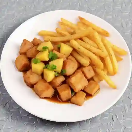 Cerdo Cantones con Papas