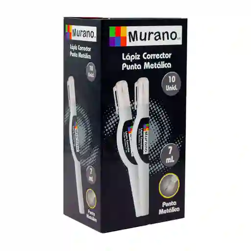 Murano Corrector Líquido Lápiz Punta Metálica