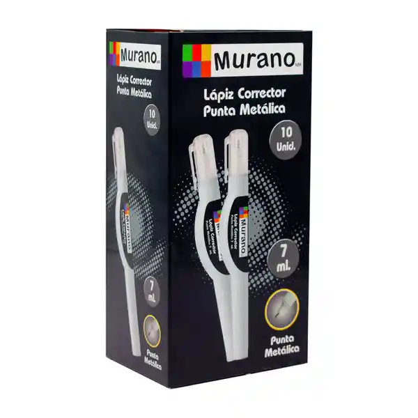 Murano Corrector Líquido Lápiz Punta Metálica