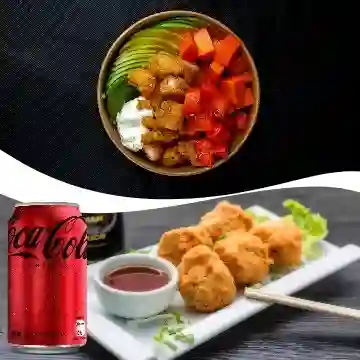 Gohan + Bebida 350Cc + Gyosas