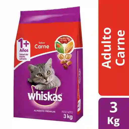 Whiskas Alimento para Gato Adulto Sabor Carne 