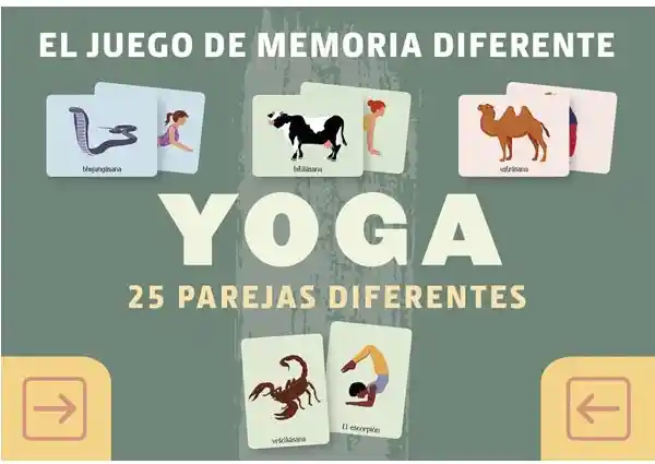 Yoga. Juego de Memoria Diferente