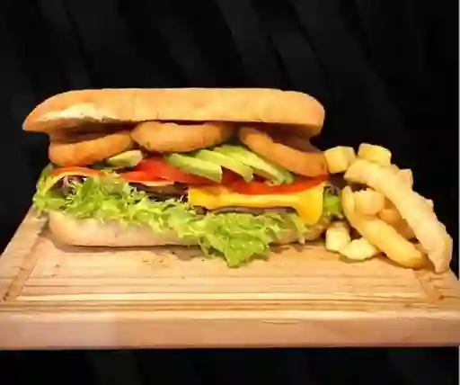 Sándwich Bart Thompson+Papas Fritas