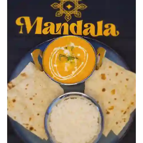 Combo Goan Fish con Arroz y Pan.