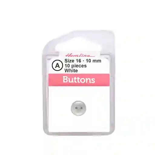 Botón Plástico Básico Blanco 10 Mm 10 D Hb00116.01 10 Mm 10