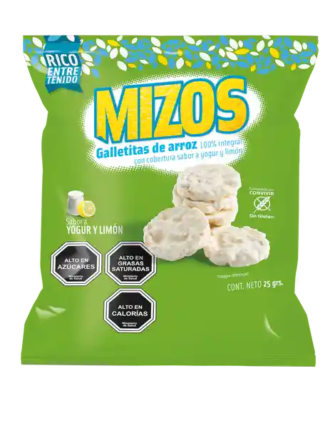 Mizos Galletas de Arroz Sabor a Yoghurt y Limón