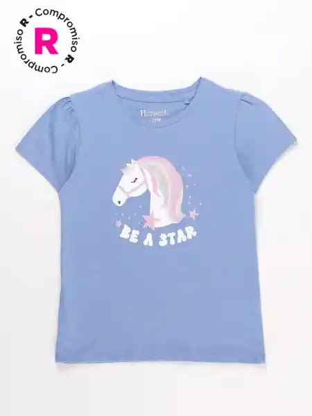 Harvest Polera Manga Corta Punta es Denim 4 V26