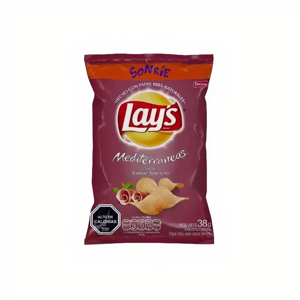 Lays Papas Fritas Mediterráneas Jamón Serrano