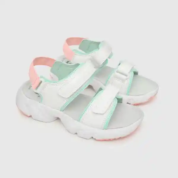 Sandalias Doble Ajuste Invierno de Niña Blanco Talla 32 Colloky