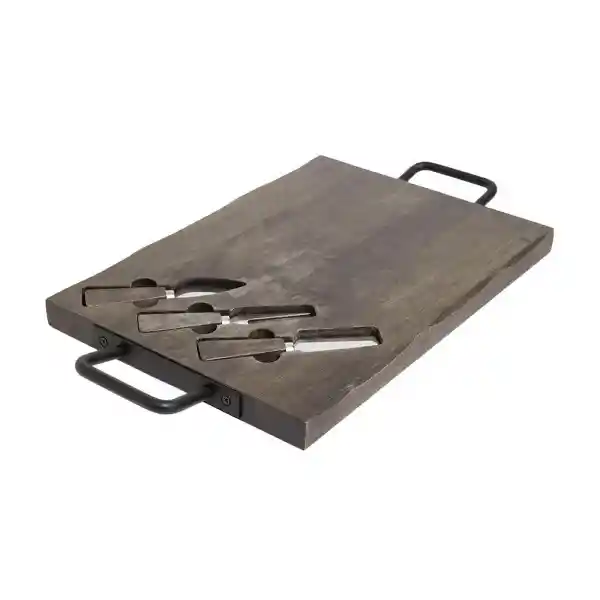 La Hacienda Set Tabla + Cuchillos Queso