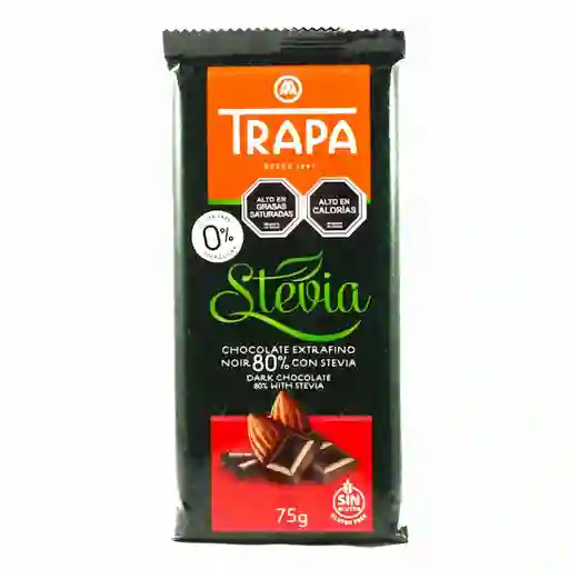 Trapa Chocolate 80% Cacao Con Stevia