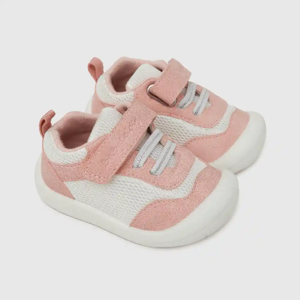 Zapatillas Deportiva Velcro Elástico Niña Blanco T. 18