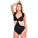 Trikini Con Vuelos Negro Talla S Samia