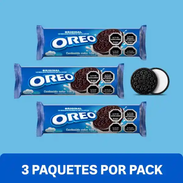 Oreo Galletas de Chocolate con Relleno de Vainilla