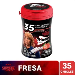 Trident Chicle Sin Azúcar Botella Sabor Frutilla