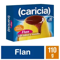Caricia Flan en Polvo Sabor a Vainilla con Salsa de Caramelo
