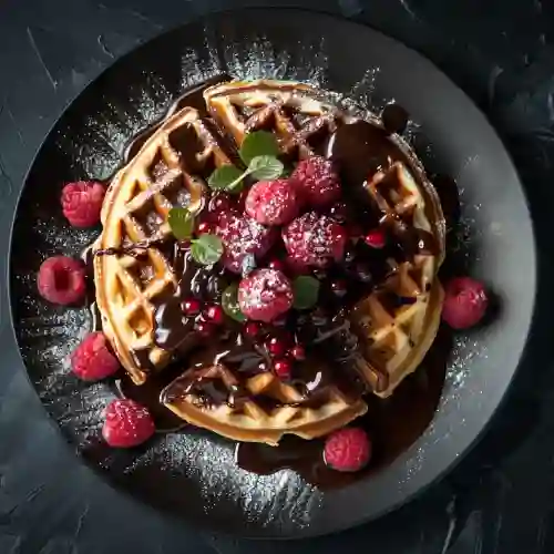 Waffle Nutella Frambuesa