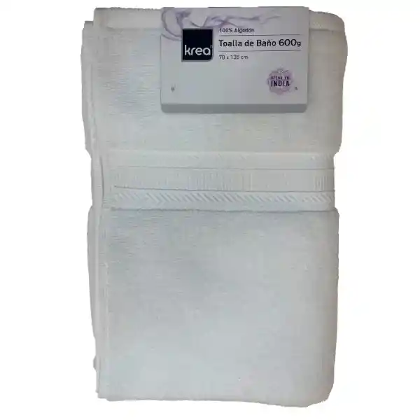 Krea Toalla de Baño Blanca 600 g