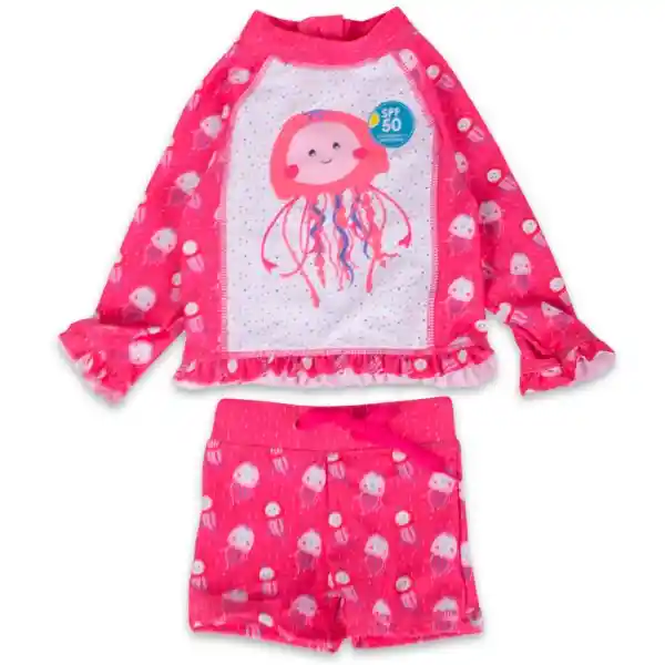 Traje de Baño Bebé Niña Coral Pillín Talla 12 M