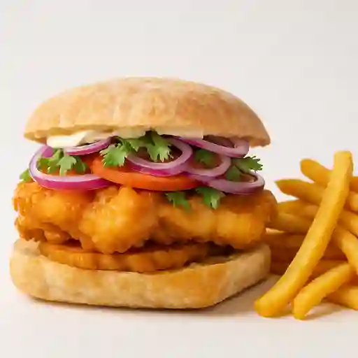 Sándwich Teniente Dan+Papas Fritas