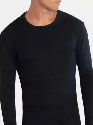 Tais Camiseta Algodón Cuello Polo Manga Larga Negro M