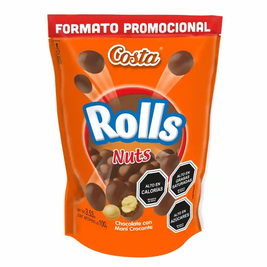 Costa Rolls Nuts Chocolates con Maní
