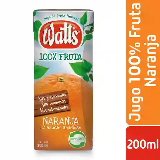 Watts Jugo 100% Fruta Naranja