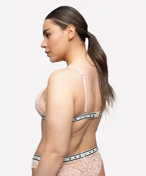 Lounge Bralette Dreamy Triángulo Encaje Rosado L