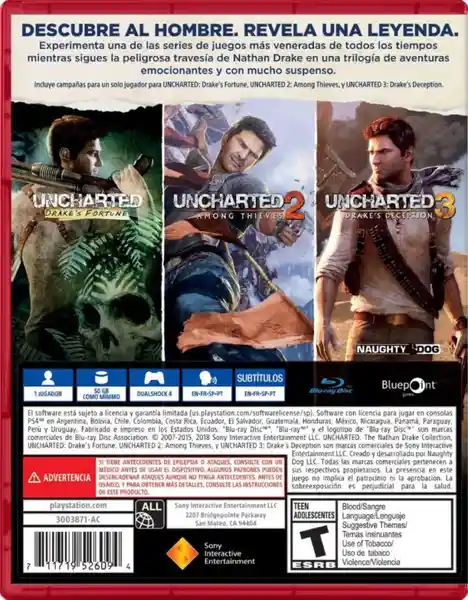 Videojuego Uncharted The Nathan Drake Hits Latam PS4