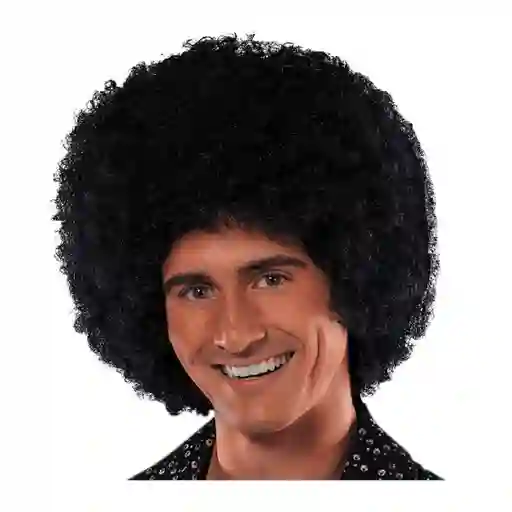 Peluca Afro Negra Grande