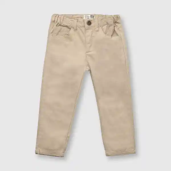 Pantalón de Bebé Niño Clásico Twill Sand Talla 9/12M Colloky