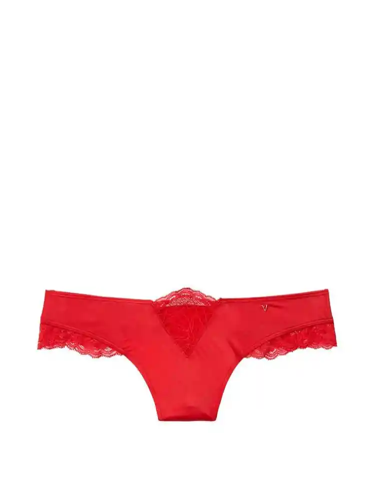 Victoria's Secret Panty Tanga Con Detalle Rojo Talla L