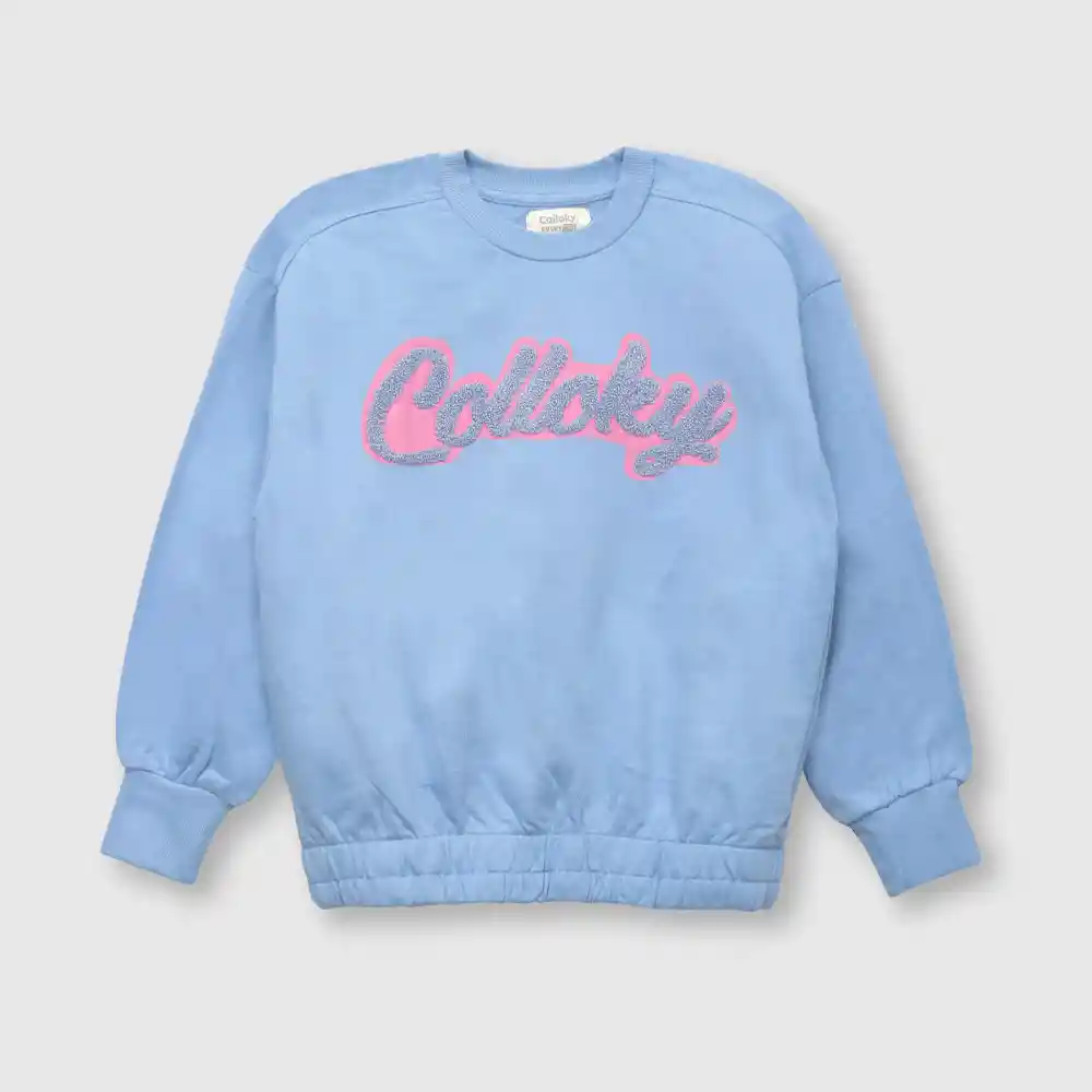 Polerón Bordado De Niña Lavanda Talla 8a