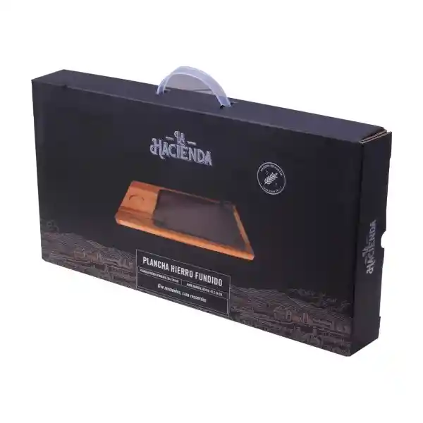 La Hacienda Plancha Hierro Fundido Acacia 45 x 24 x 1 cm