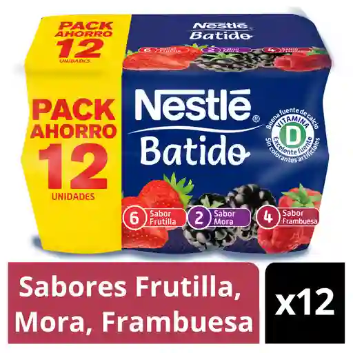 Nestlé Batido Yoghurt Sabor a Frutilla Mora y Frambuesa