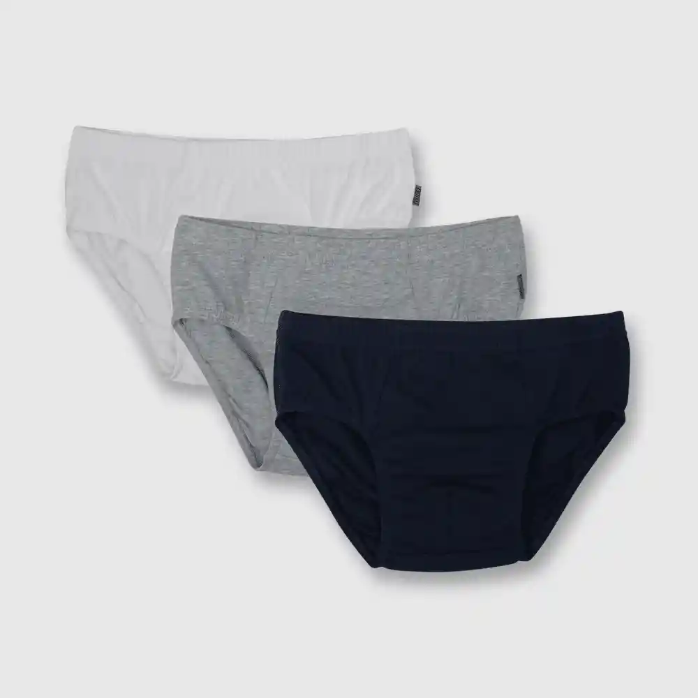 Pack Slip Clásico De Niño Blanco Talla 6a