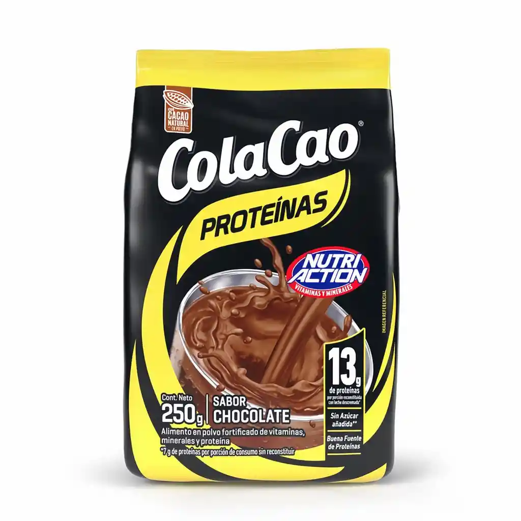 Cola Cao Saborizante Para Leche Proteínas Sabor Chocolate