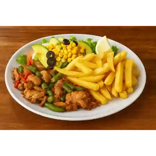 Pollo Salteado + Bebida