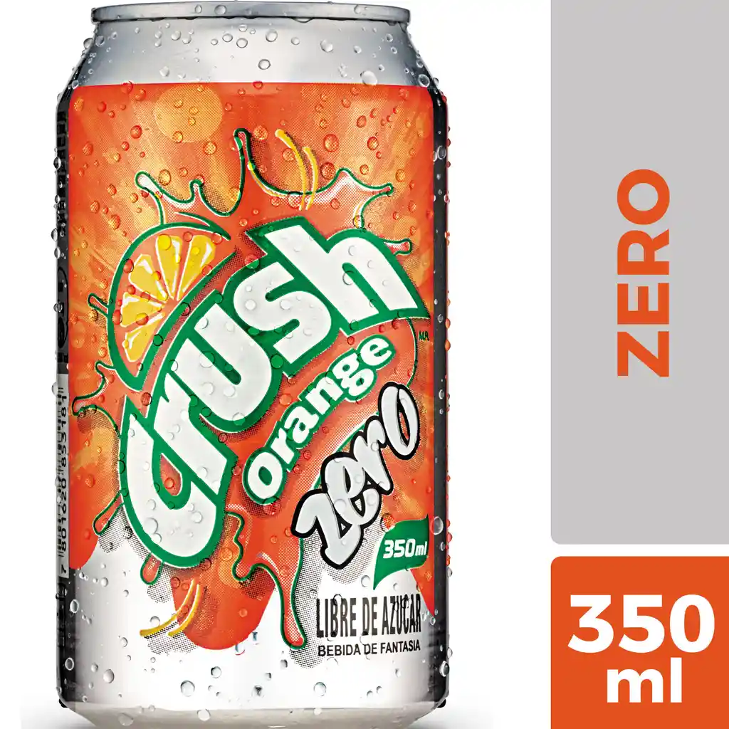 Crush Orange Zero Crush Lata 350 ml