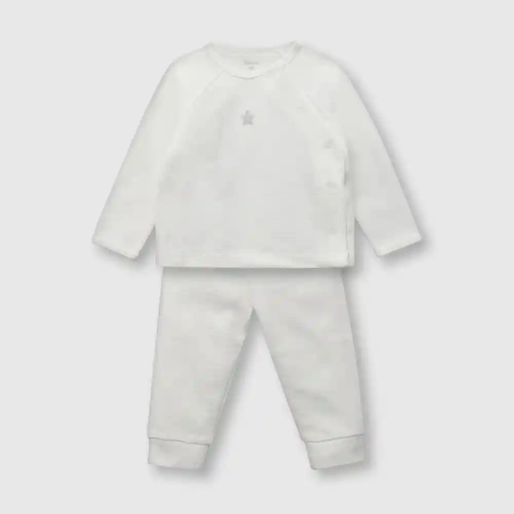 Clemente Clásico Para Bebé Blanco Talla 0/3m