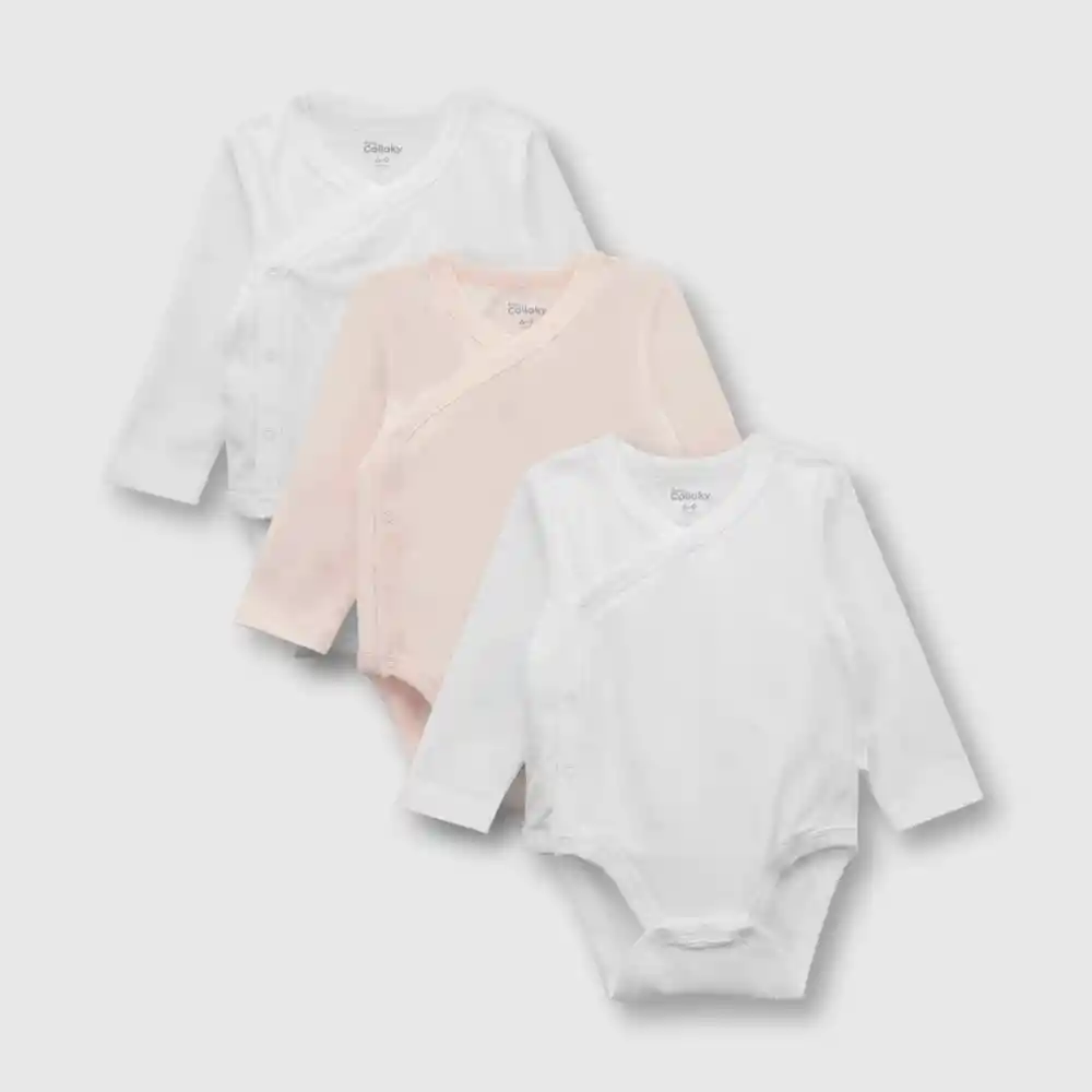 Body De Bebé Niña Rosado Talla 3/6 Meses