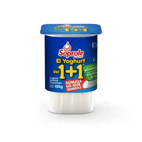 Soprole Yoghurt del 1+1 Natural Azucarado