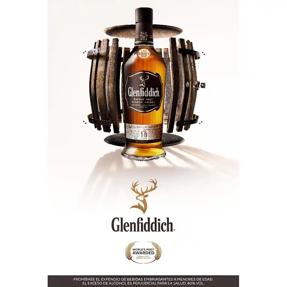 Whisky 18 Años Glenfiddich 750 Ml