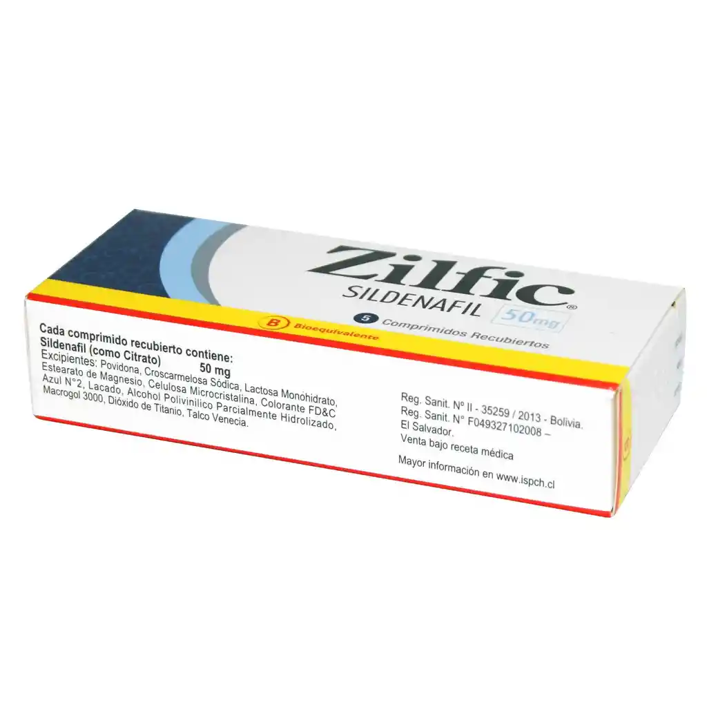 Zilfic Disfuncion Erectil Sildenafil 50 Mg