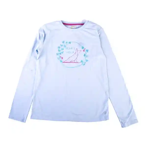 Polera Manga Larga Niña Celeste 8 Pillin