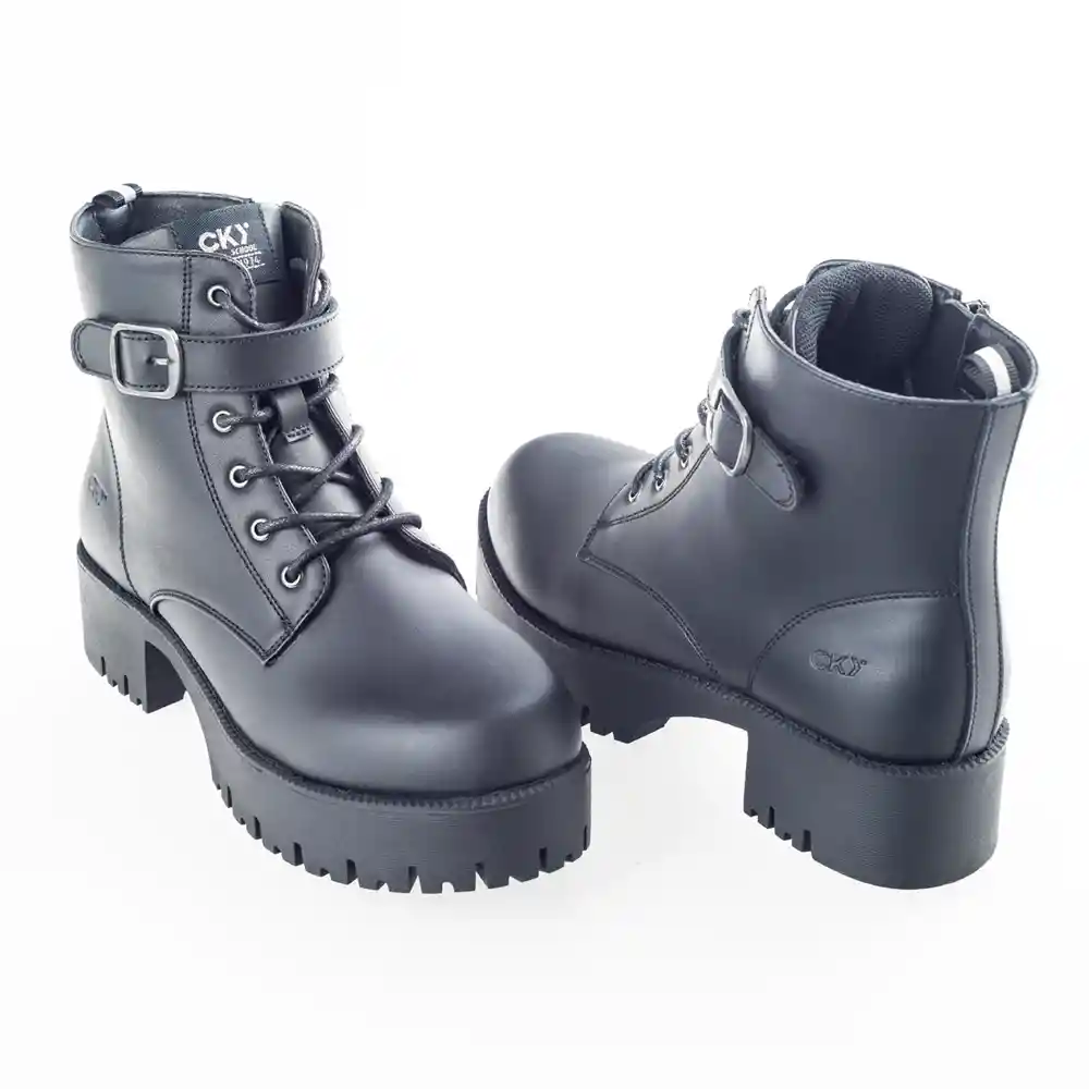 Botines Escolar De Senior Niña Negro Talla 39