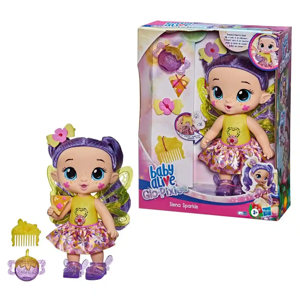 Baby Alive Muñeca Glo Pixies (Siena Sparkle)